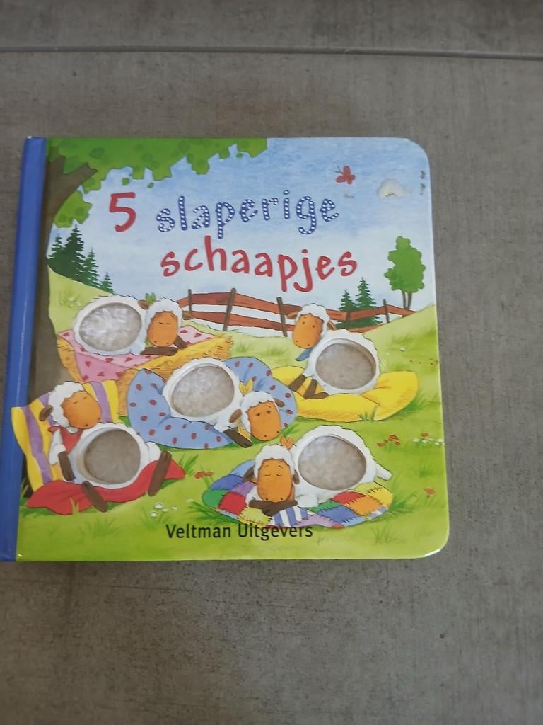 5 Slaperige Schaapjes - Voelboekje, Onbekend, Ophalen of Verzenden, Uitklap-, Voel- of Ontdekboek, 0 tot 6 maanden
