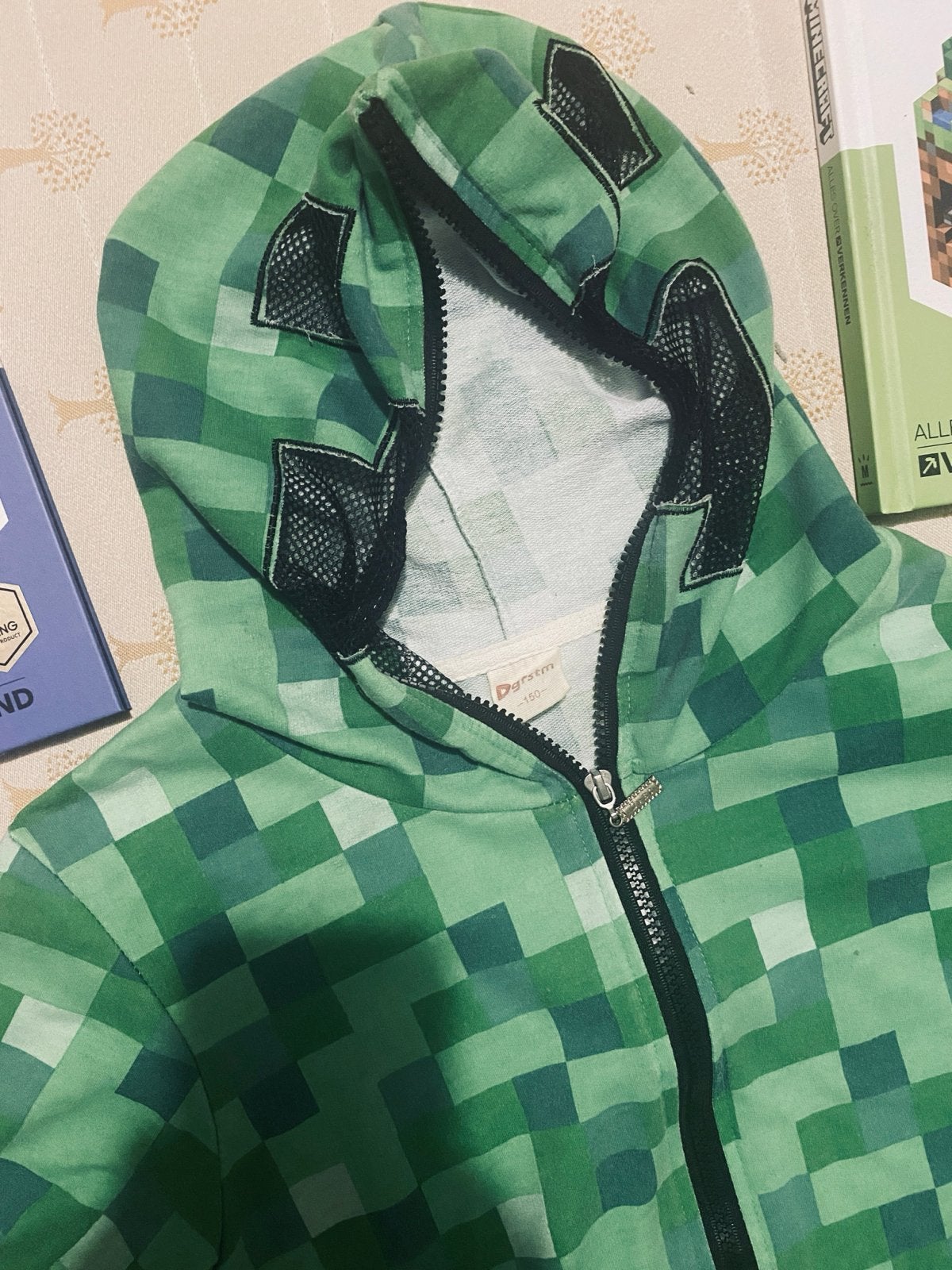 Minecraft Creeper Hoodie - Groen (Maat 150), Ophalen, Gebruikt, Jongen of Meisje