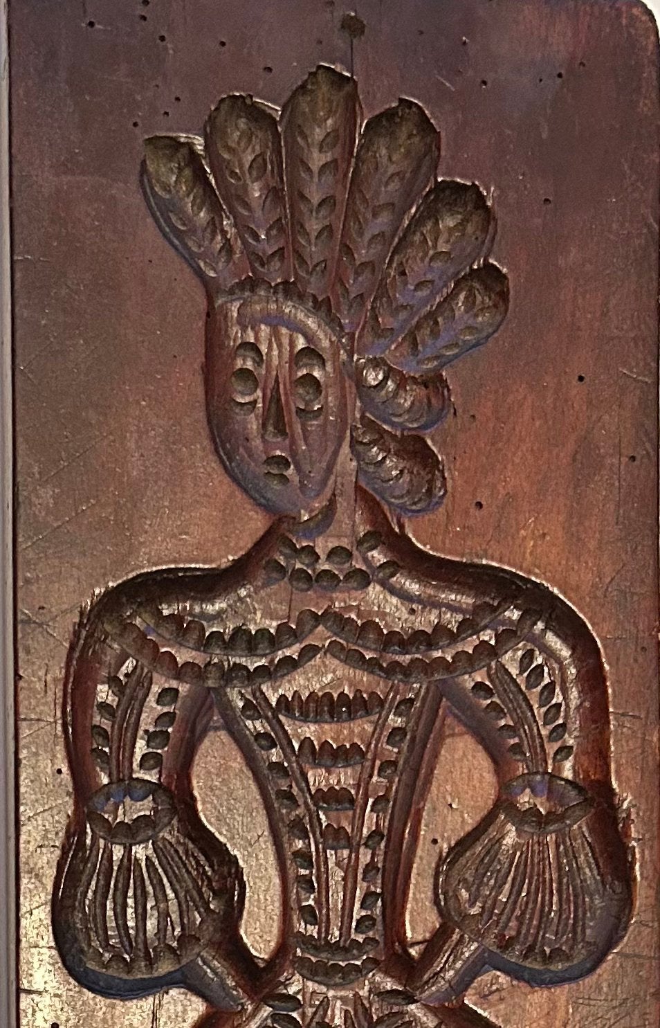 Een antieke, zeer gedetailleerde dubbelzijdig speculaasplank, Ophalen of Verzenden
