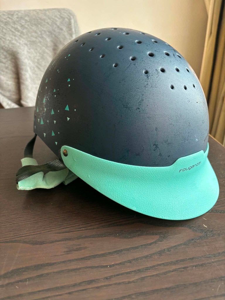Horseback riding helmet 55-58 cm (M), Ophalen, Blauw, Met stretch, Gebruikt