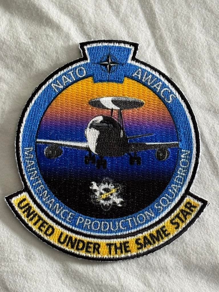 Nato awacs embleem MP SQN, Verzenden, Luchtmacht, Embleem of Badge