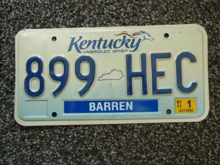 Kentekenplaat licenseplate Kentucky Unbridled Spirit USA, Verzenden, Gebruikt, Auto's