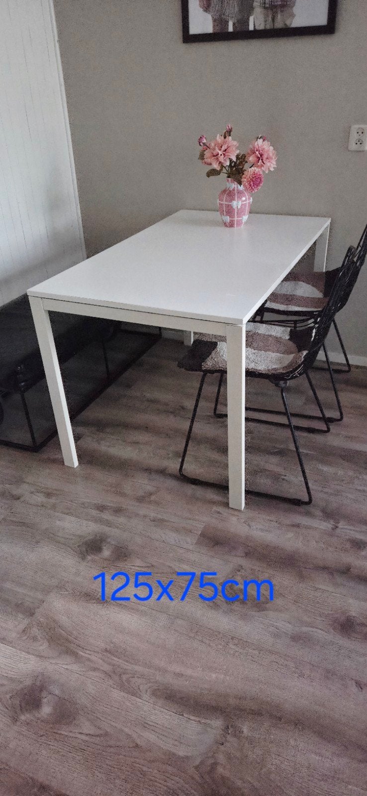 witte ikea eettafel, Ophalen, Rechthoekig, 100 tot 150 cm, 50 tot 100 cm