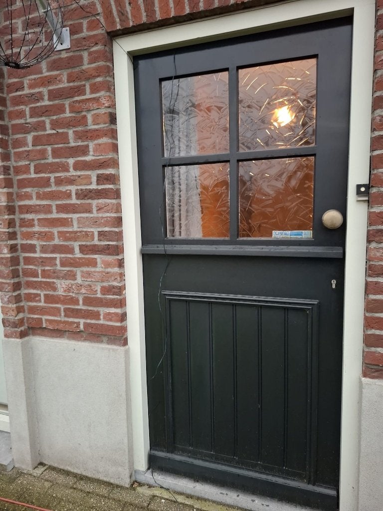 Boerderij stijl voordeur met glas, massief hout, Ophalen, Gebruikt, 80 tot 100 cm, Buitendeur