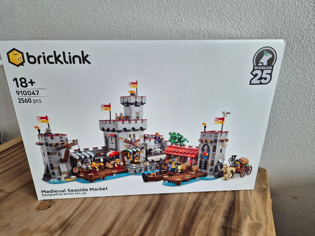 Lego Bricklink 910047 Middeleeuwse markt aan zee nieuw, Lego, Lego, Nieuw, Ophalen of Verzenden