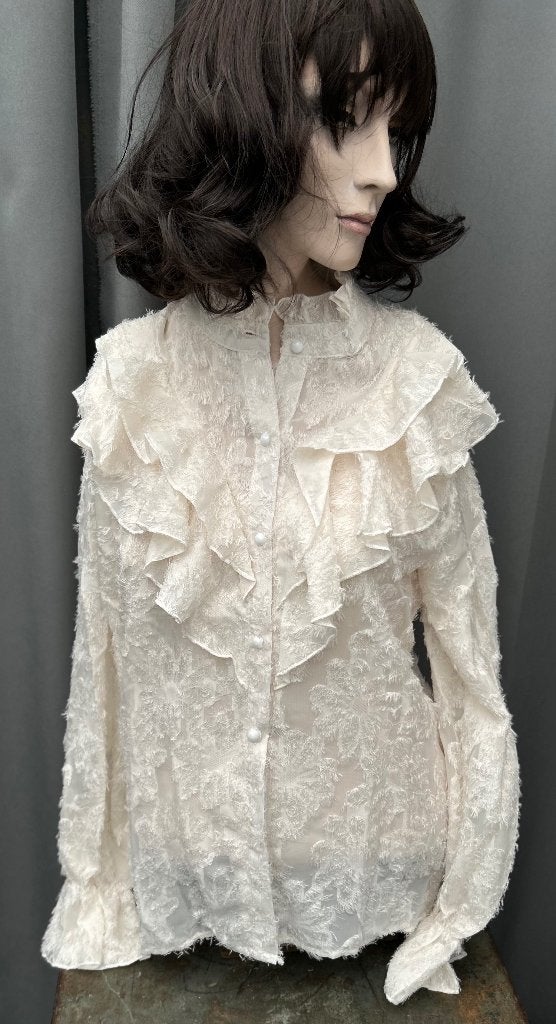 Prachtige kanten blouse, victoriaanse look, kant, ruches, Nieuw, Ophalen of Verzenden, X, X