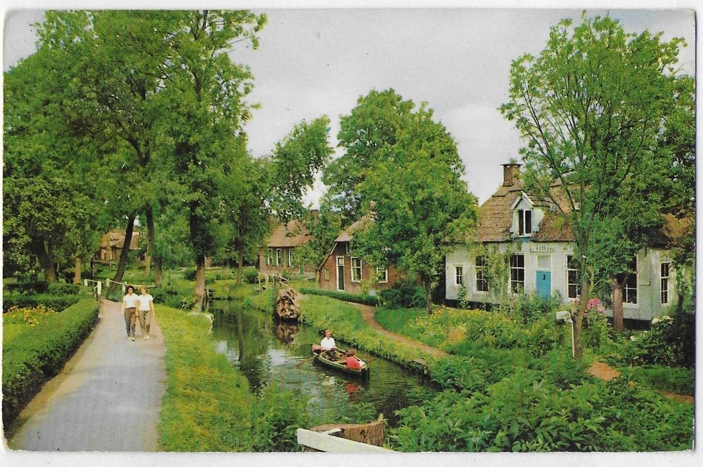 Giethoorn Oude Gelopen Ansichtkaart (B3440, Ophalen of Verzenden, 1960 tot 1980, Gelopen, Overijssel