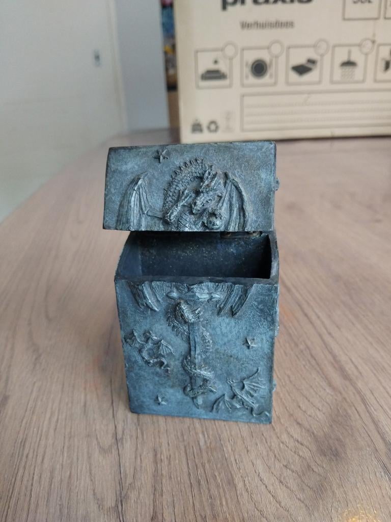 Draken schatkistje - Fantasy decoratie, Verzamelen, Beelden en Beeldjes, Ophalen of Verzenden