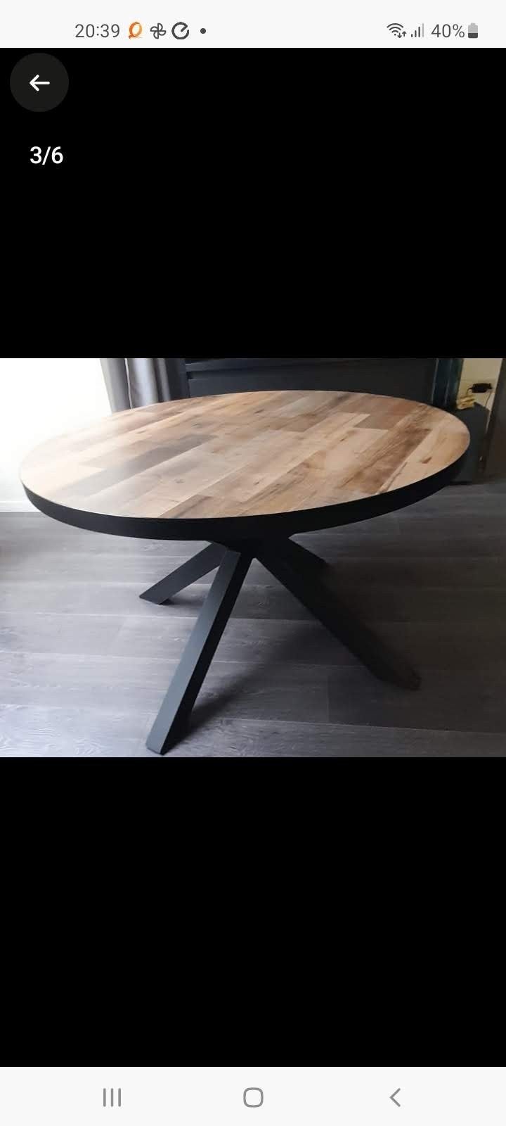 Luxe Industriële Lamulux tafel Rond 120cm, Ophalen, Overige materialen, Rond, Nieuw