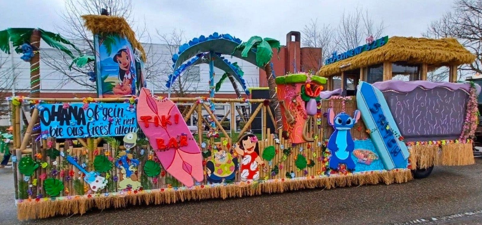 carnavalswagen thema lilo en stitch, Ophalen, Gebruikt, Feestartikel, Carnaval