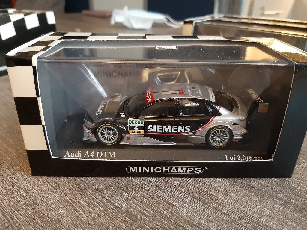 audi A4 dtm 2005 A. Mcnish minichamps 1:43, Ophalen of Verzenden, Zo goed als nieuw, Auto, MiniChamps
