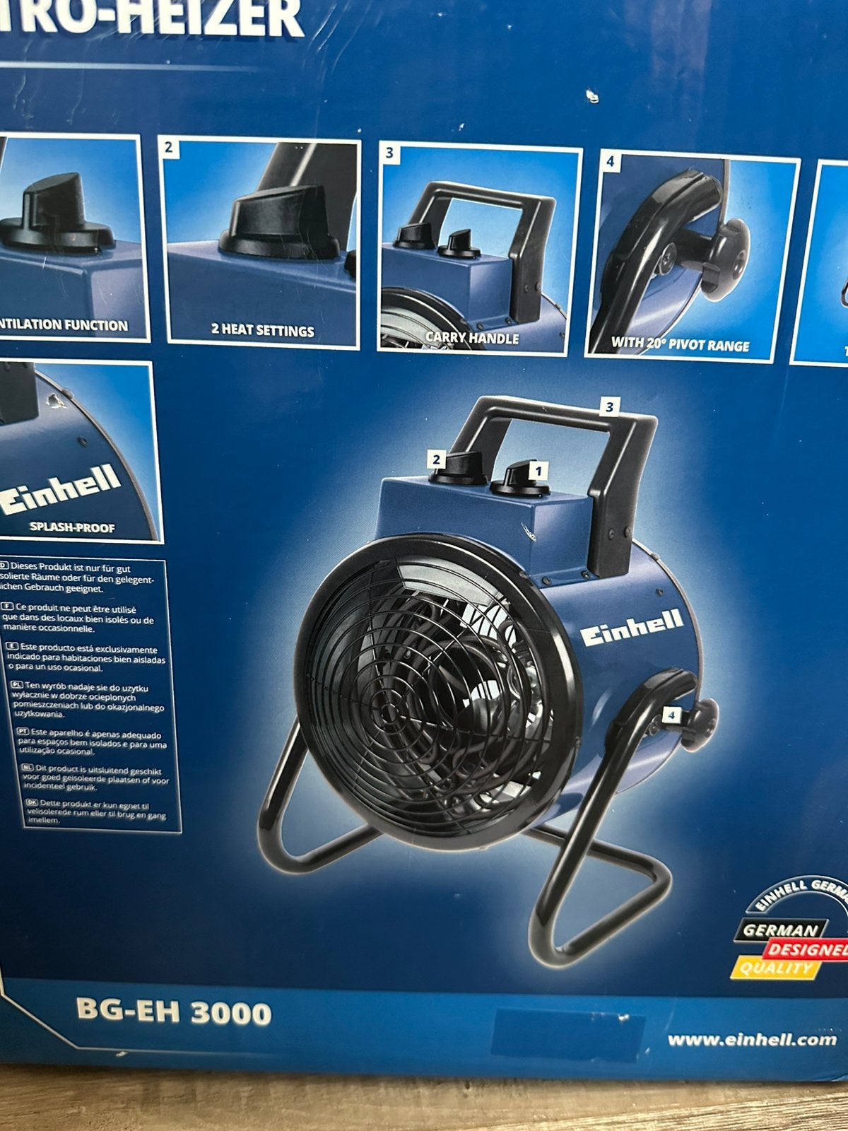 Nieuwe Einhell BG-EH 3000  elektrische kachel 3000W, Ophalen, Zo goed als nieuw