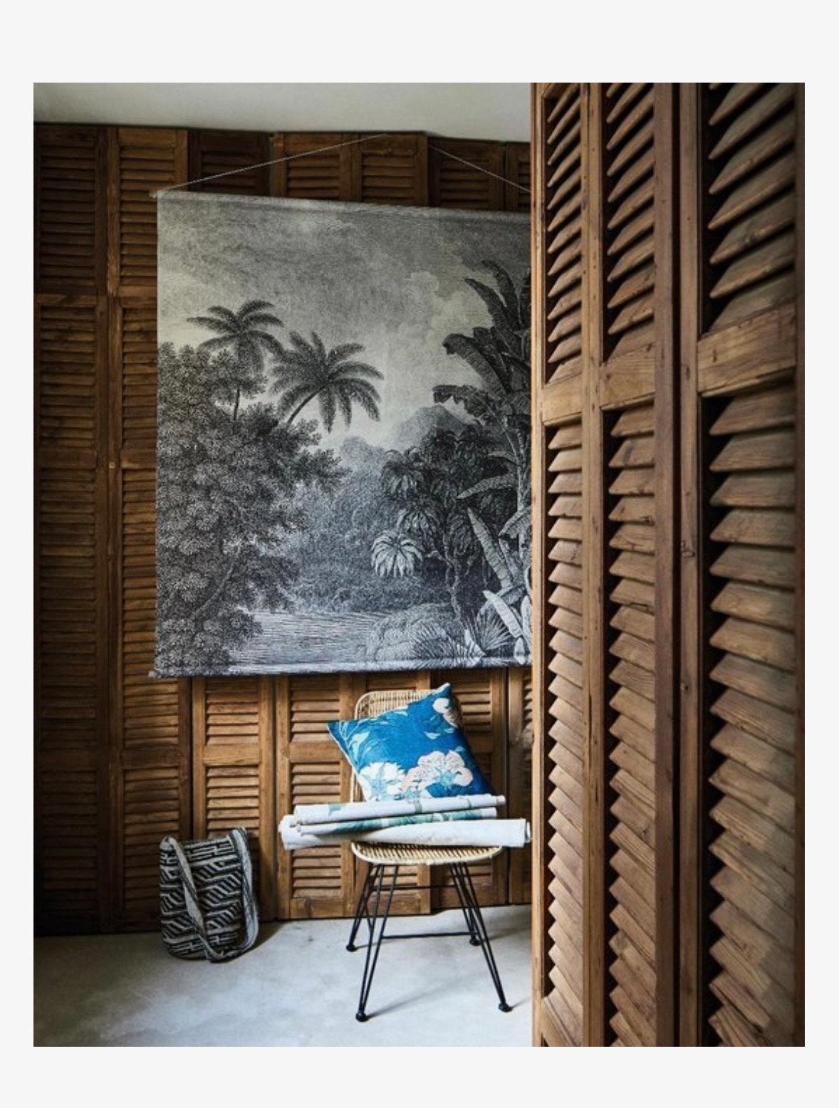 HKliving Wandkleed Jungle 154x154cm, Ophalen, 154 cm, Meerkleurig, Zo goed als nieuw