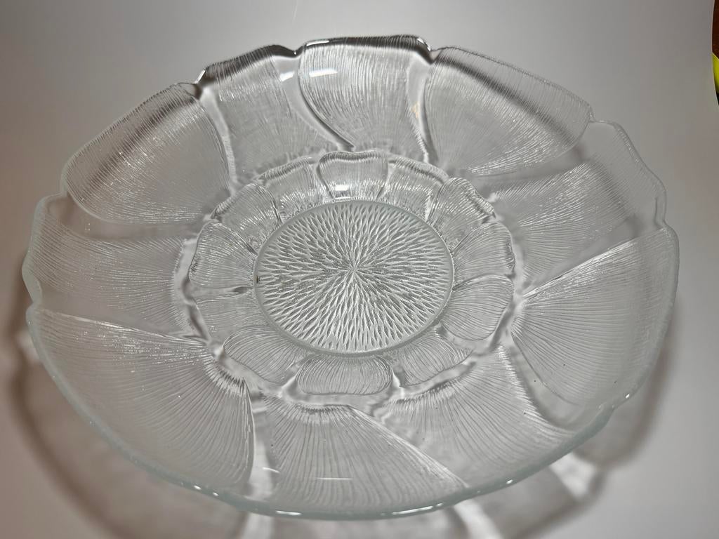 Vintage Arcoroc Fleur Glazen Schaal - Jaren '70/'80, Ophalen of Verzenden