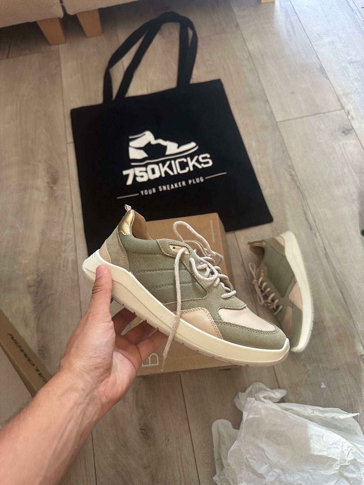 Bocage Linda Vert Kaki Beige Green Sneakers Maat EU37, Overige kleuren, Bocage, Nieuw, Ophalen of Verzenden