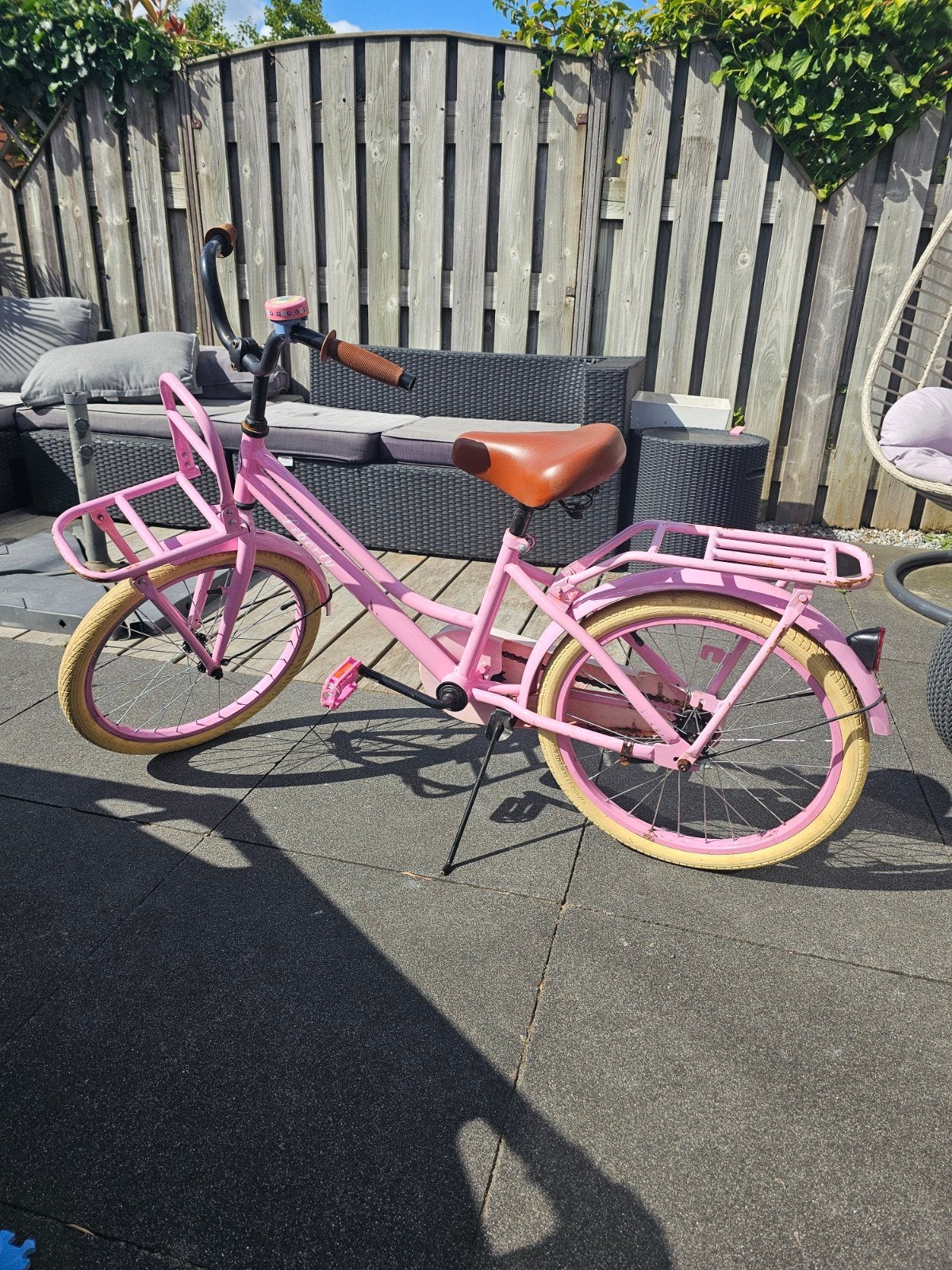 Roze Liberty kinderfiets 20 inch - Gebruikt, Fietsen en Brommers, Fietsen | Kinderfietsjes, Ophalen, Gebruikt, Liberty, Terugtraprem