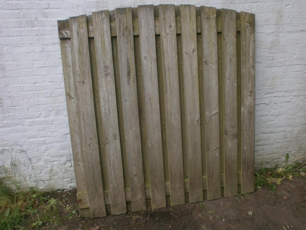 Schuttingdelen 6 stuks, Tuin en Terras, Schuttingen, Ophalen, Minder dan 3 meter, Hout, 1 tot 2 meter