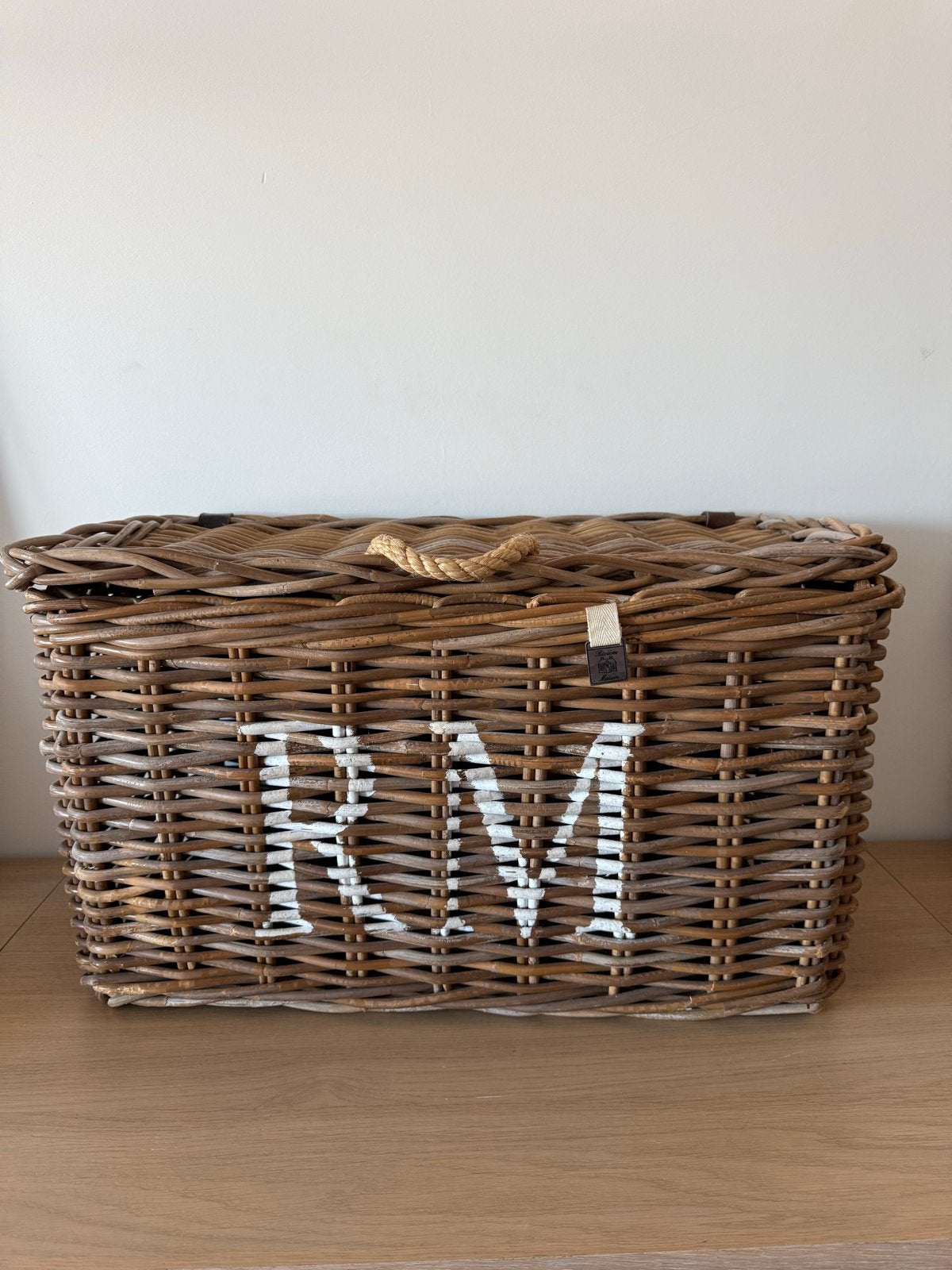 Riviera Maison opbergmand met deksel - RM, Ophalen, Overige materialen, 50 tot 100 cm, Zo goed als nieuw