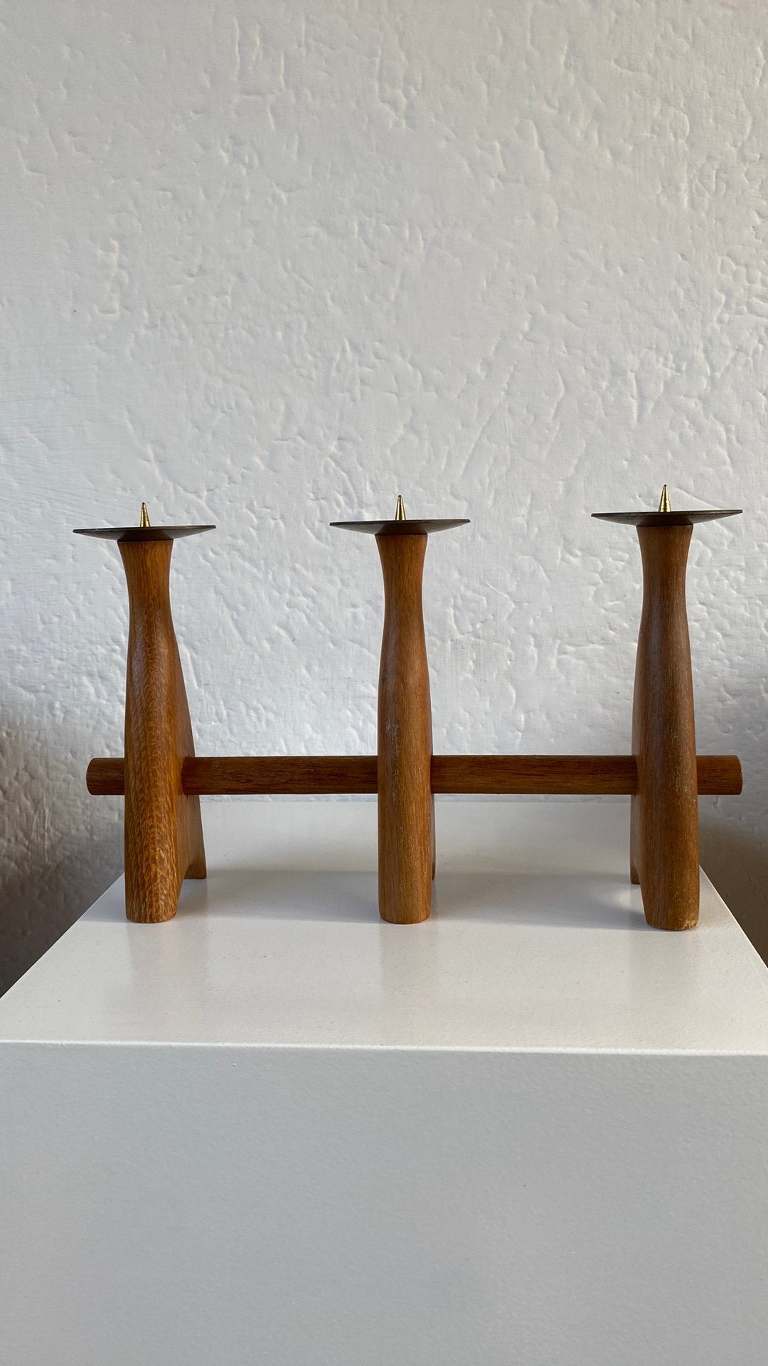 Scandinavische mid century kaarsenhouder, Ophalen of Verzenden, Koper of Brons