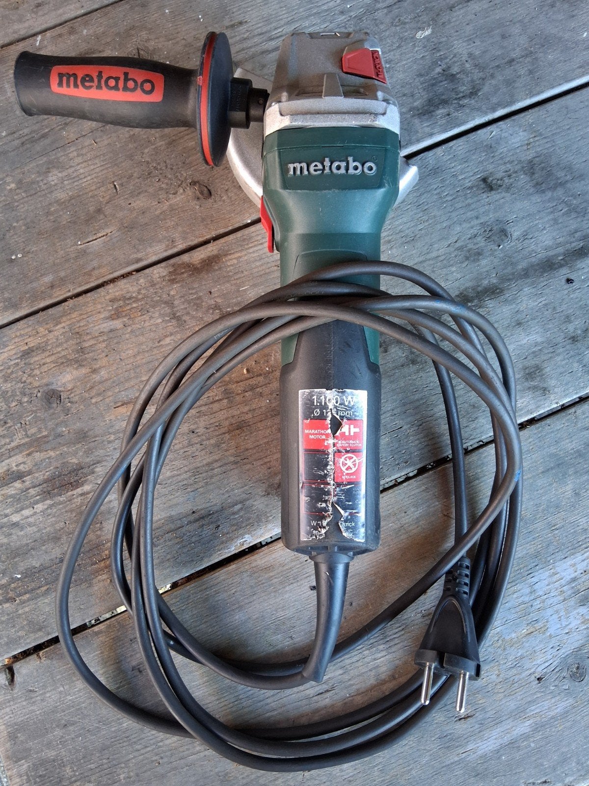Metabo Haakse Slijpmachine 1100W - Gebruikt, Ophalen of Verzenden, Gebruikt, 1000 watt of meer, Haakse handslijpmachine