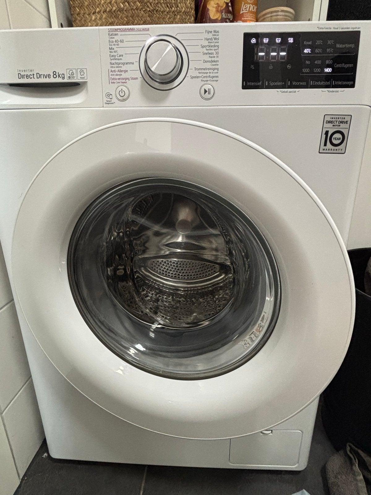 LG Direct Drive Wasmachine 8kg - uit 2022. Heel goed netjes, Ophalen, 1200 tot 1600 toeren, Gebruikt, 8 tot 10 kg