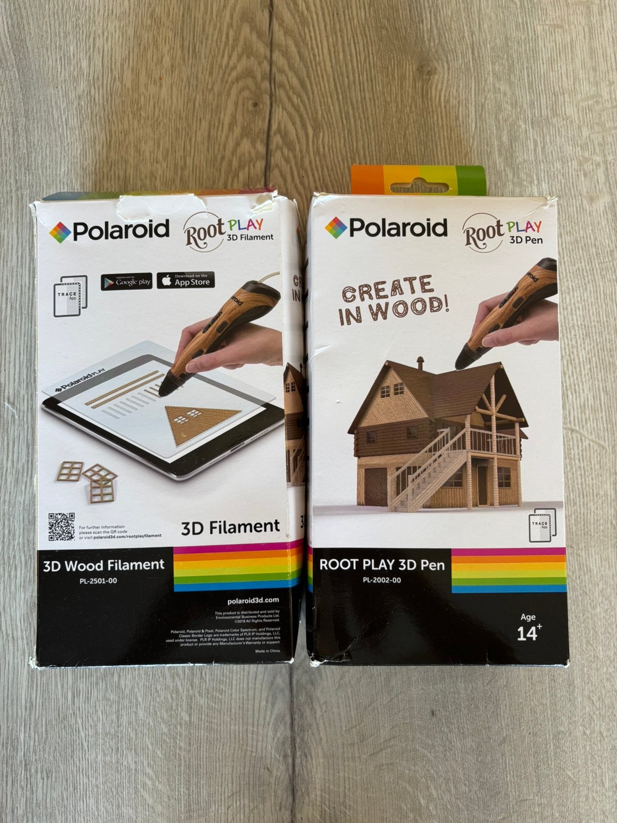 Polaroid root play 3D pen & filamenten, Abstract, Zo goed als nieuw, Machine, Bruin