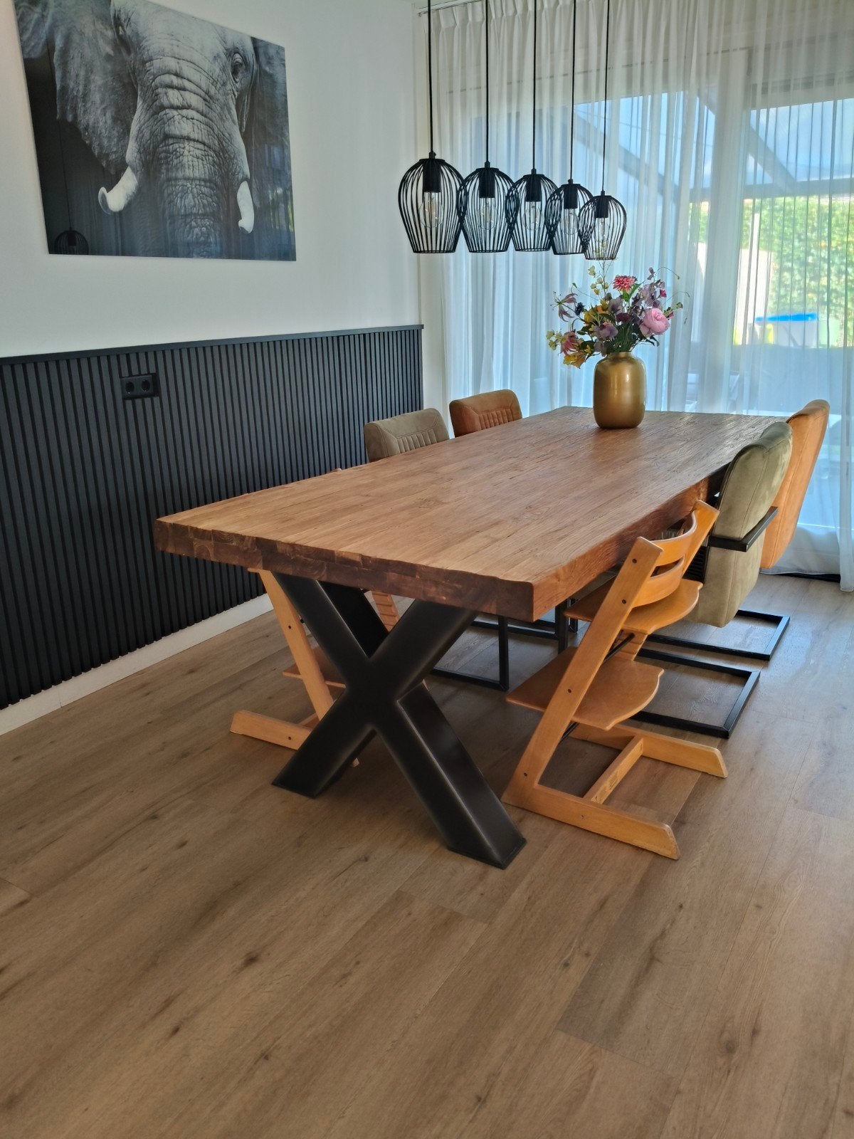 Teakhouten eettafel (250 x 105 x 78 cm), Ophalen, Rechthoekig, 200 cm of meer, 100 tot 150 cm