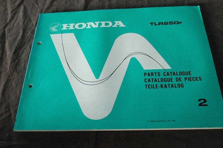 Honda TLR250 1986 motorcycle parts catalogue TLR 250 Trial, Ophalen of Verzenden, Honda