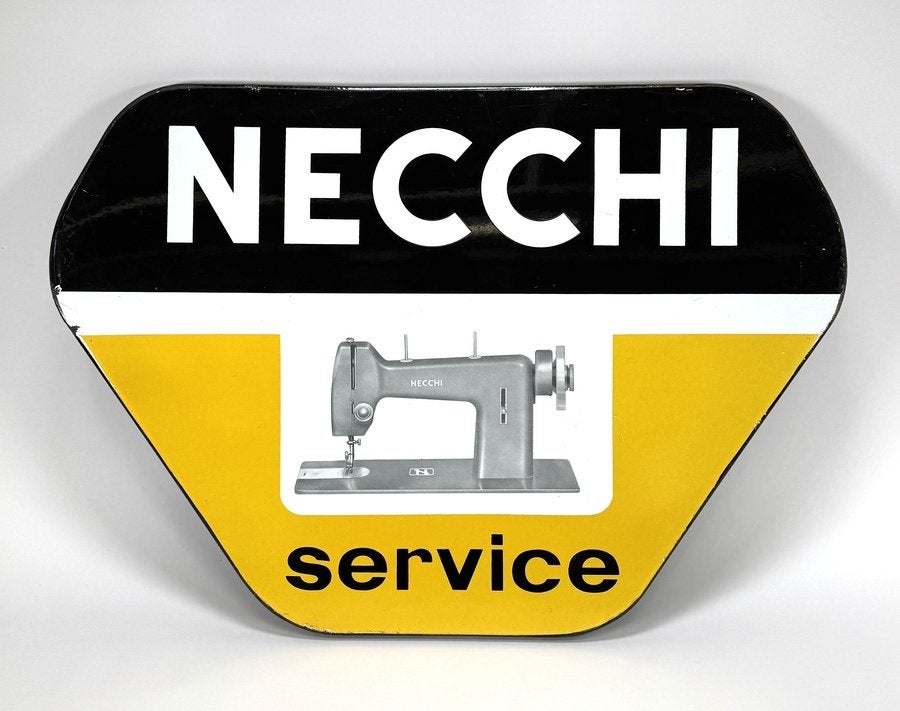 384. Emaillebord, Necchi Service – Italië, ca. 1950, Ophalen