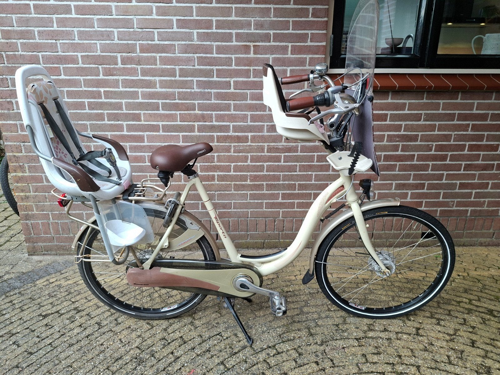 Sparta Trendy Amazone Moederfiets 57cm, 2 zitjes, 7 versn., Fietsen en Brommers, Fietsen | Dames | Moederfietsen, Ophalen, 2 zitjes