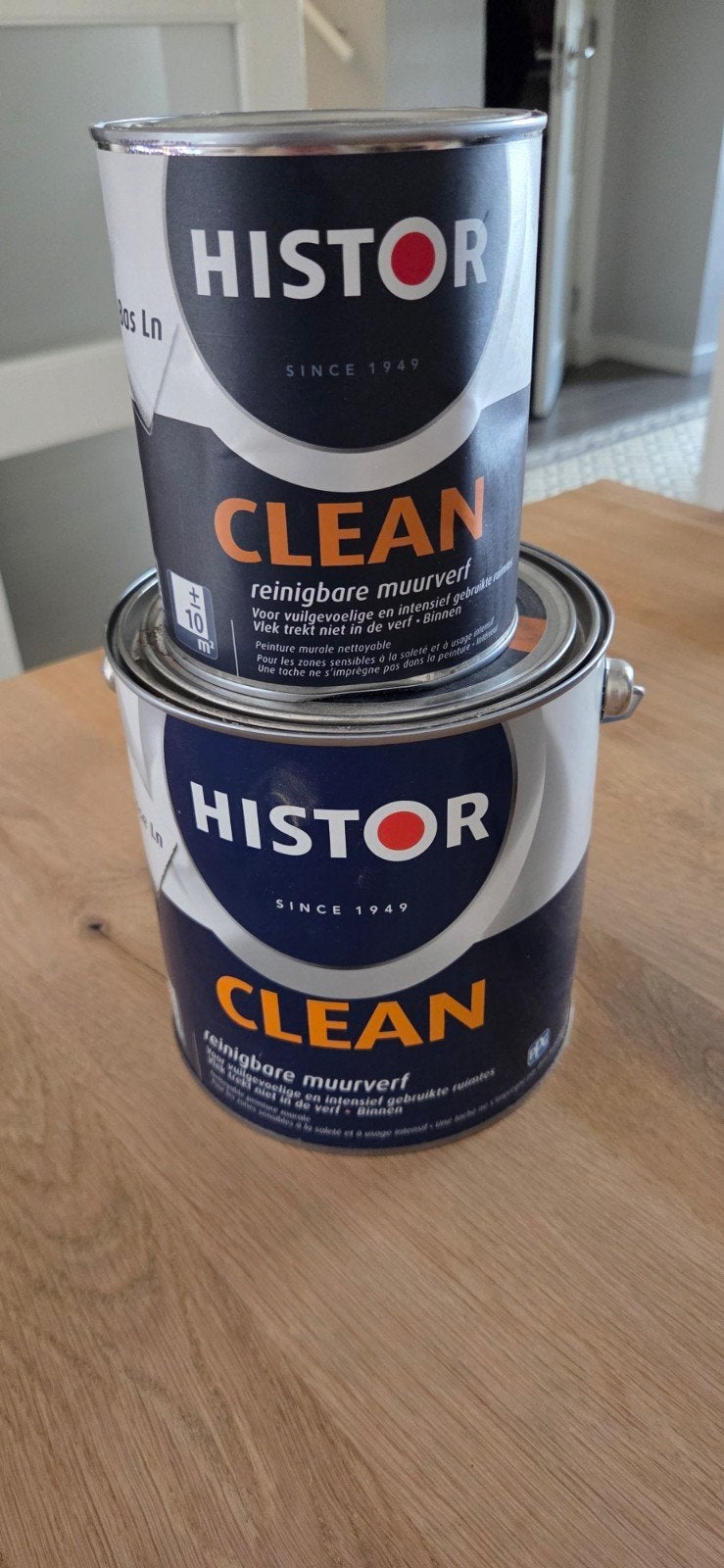 Histor Clean Muurverf - 2.5L en 1L (S 1502-Y50R), Doe-het-zelf en Verbouw, Verf, Beits en Lak, Ophalen, Overige kleuren, Nieuw