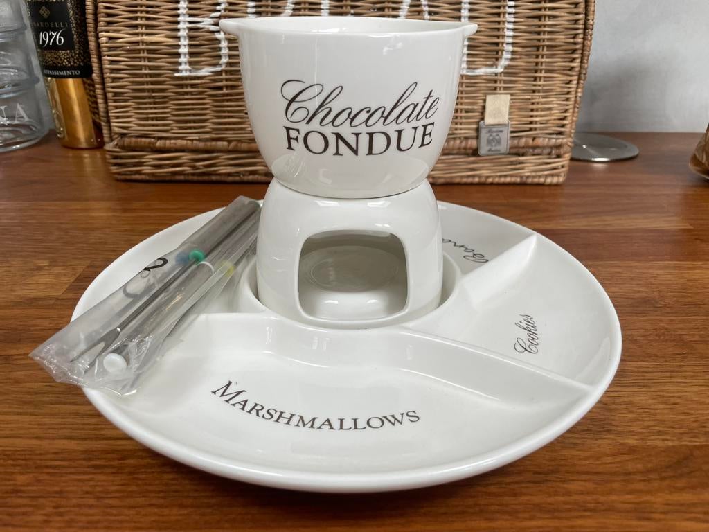 Rivièra Maison “chocolade fondue “., Ophalen, Zo goed als nieuw, Waxinelicht, Fondueset
