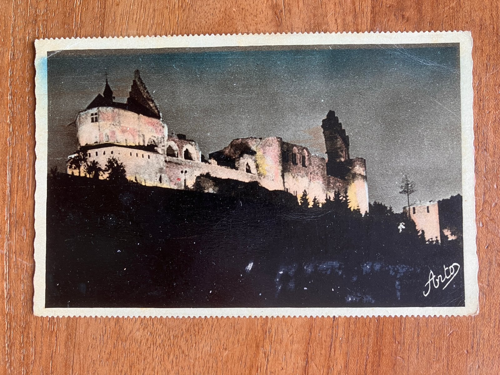 Vianden, Luxemburg. Le Chateau illuminé, Ophalen of Verzenden, 1920 tot 1940, Ongelopen, België en Luxemburg