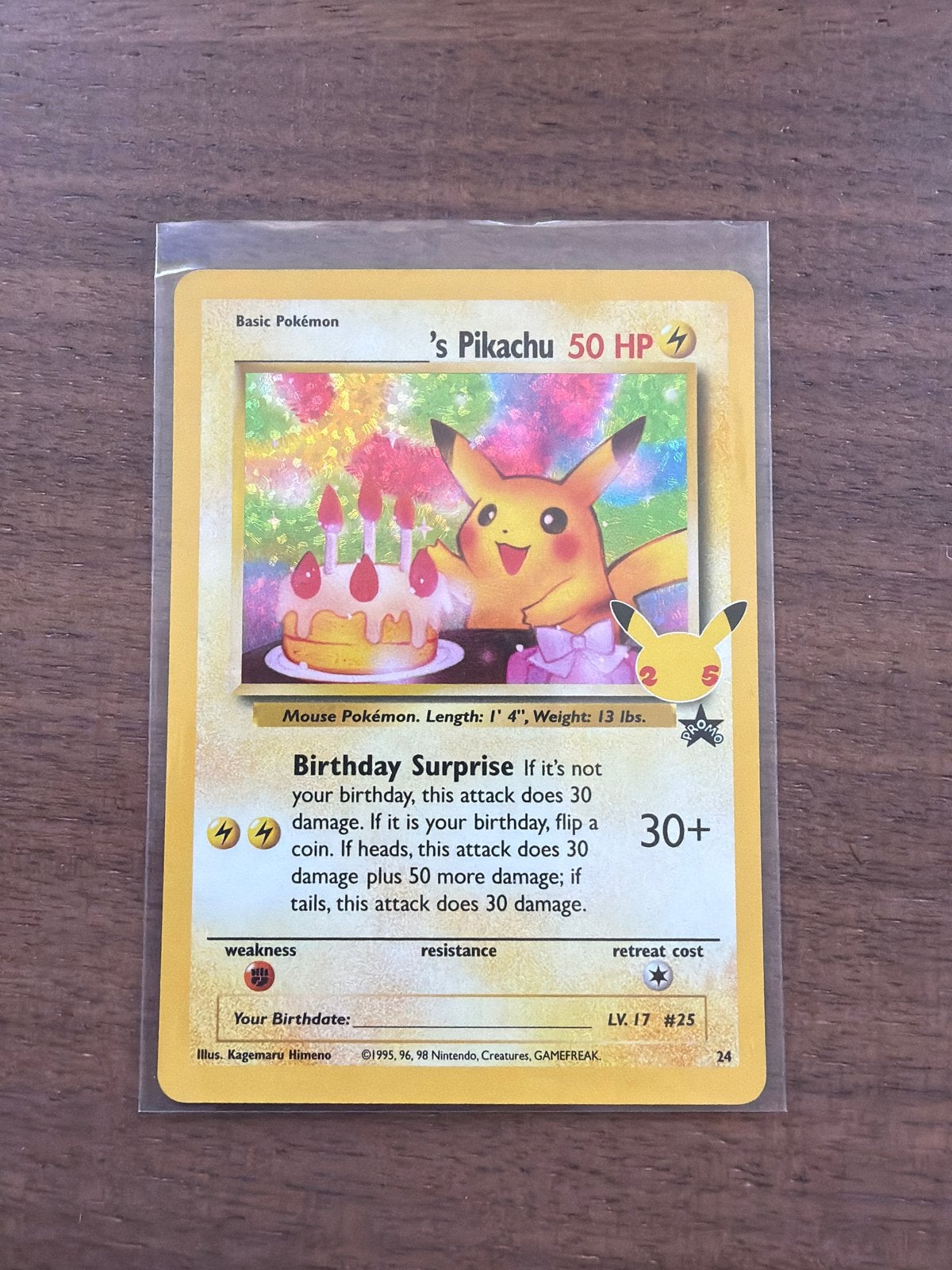 Pikachu Birthday Surprise - Celebrations, Ophalen of Verzenden, Nieuw, Losse kaart
