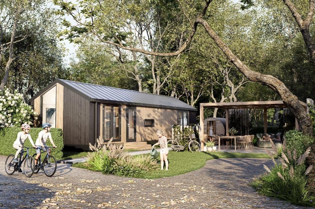 Turn key chalet | Woodland Lodge ca. 60 m² | Baarle-Nassau, Huizen en Kamers, Noord-Brabant, 2 slaapkamers, 60 m², Chalet