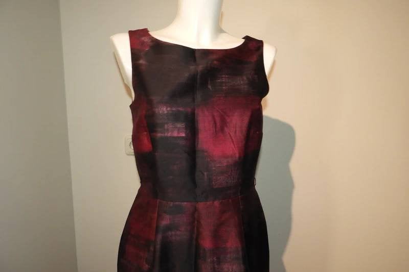 Max Mara deels zijde jurk mooi paars gevlamd mt D38, Kleding | Dames, Jurken, Maat 38/40 (M), Verzenden, Paars, Max Mara