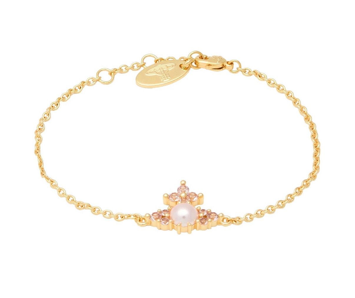 Vivienne Westwood armband met parel en kristallen, Sieraden, Tassen en Uiterlijk, Overige materialen, Nieuw, Ophalen of Verzenden