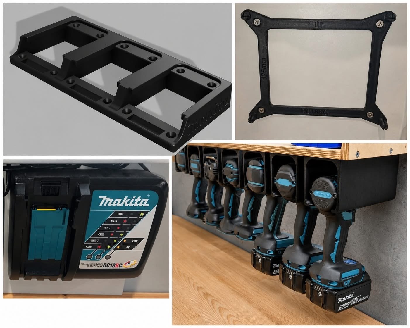 Makita Accu- en Gereedschapshouders (3D geprint), Verzenden, Nieuw, Gereedschapsopslag, Makita