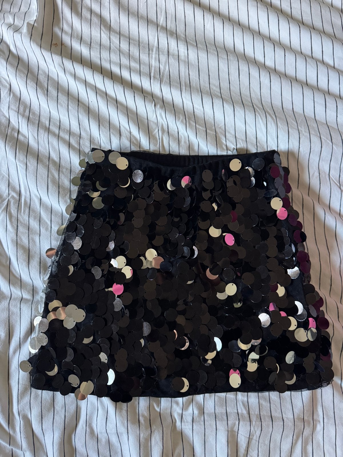 Gaaf glitter rokje met pailletten, Ophalen of Verzenden, Zo goed als nieuw, Maat 36 (S), Zwart