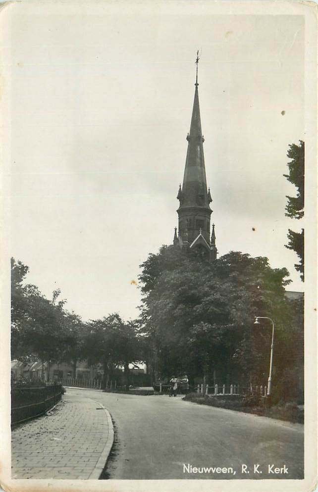 304-084-017 Nieuwveen RK Kerk, Verzamelen, Verzenden, Voor 1920, Zuid-Holland