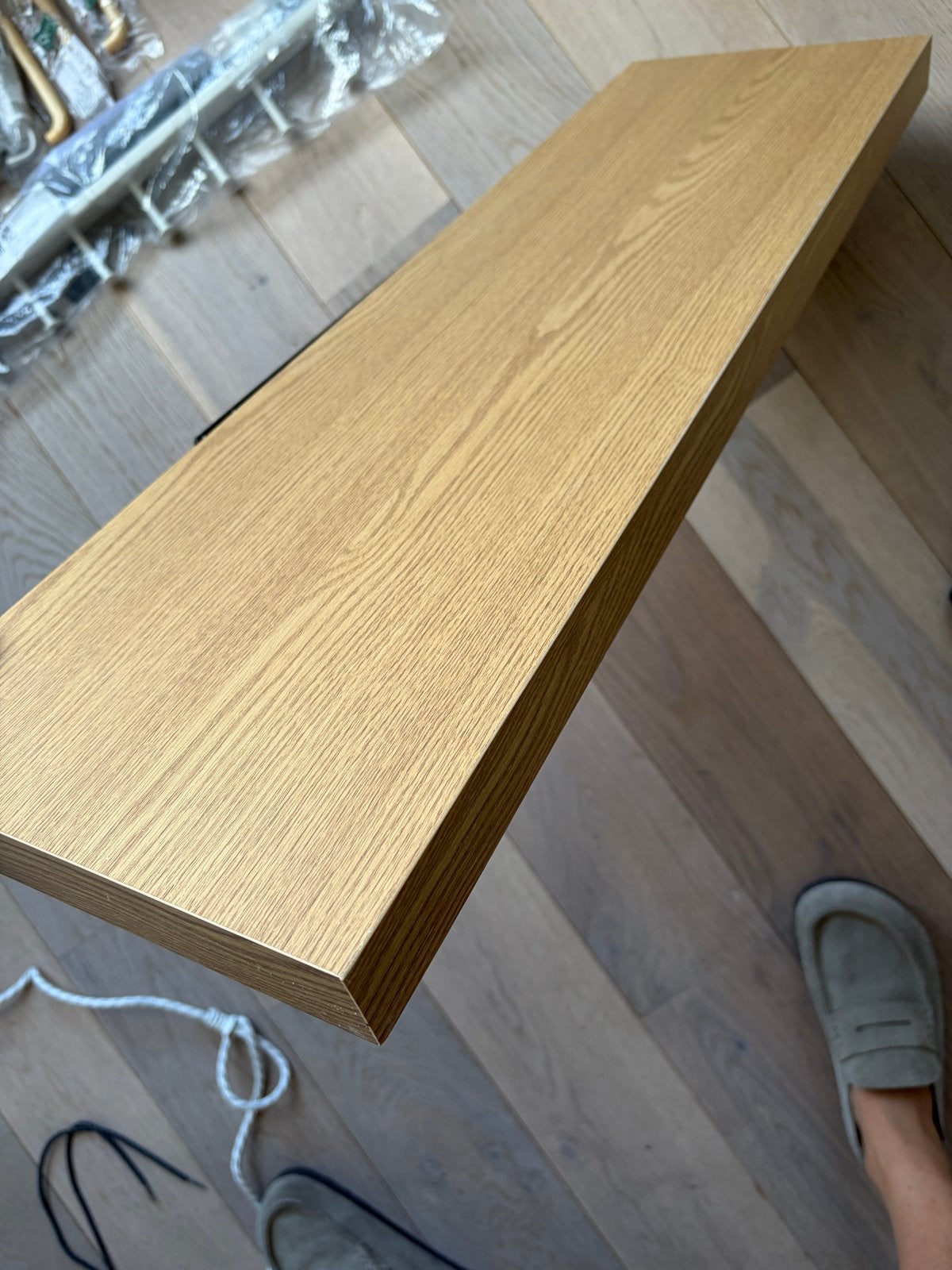Zwevende houten plank / wandplank - 80x23,5, Huis en Inrichting, Woonaccessoires | Wandplanken en Boekenplanken, Ophalen, Nieuw