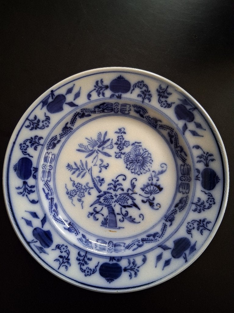Antiek Zwiebelmuster bord *eureka*, Ophalen of Verzenden
