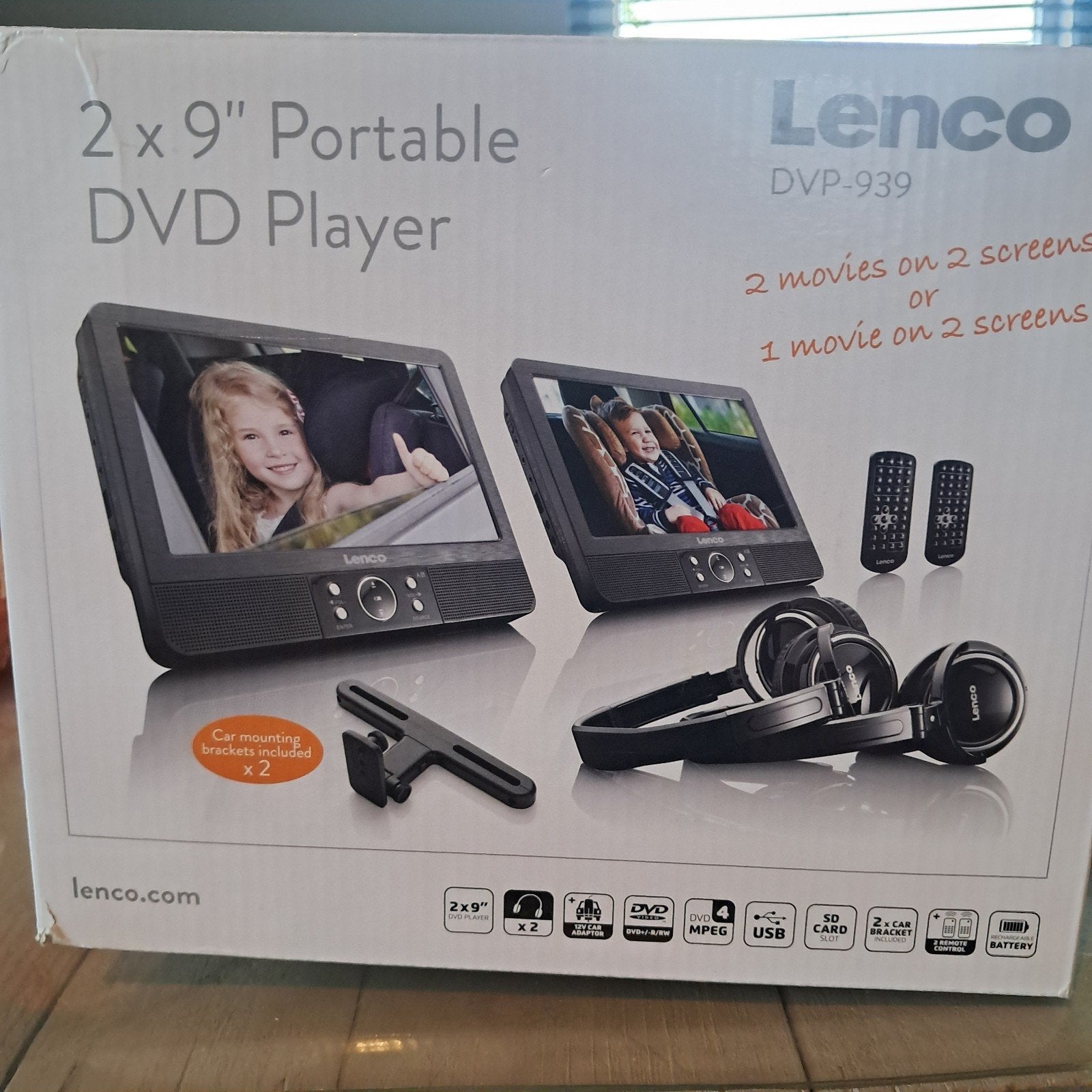 Lenco DVP-939 Draagbare DVD Speler Set - Compleet & Krasvrij, Ophalen of Verzenden
