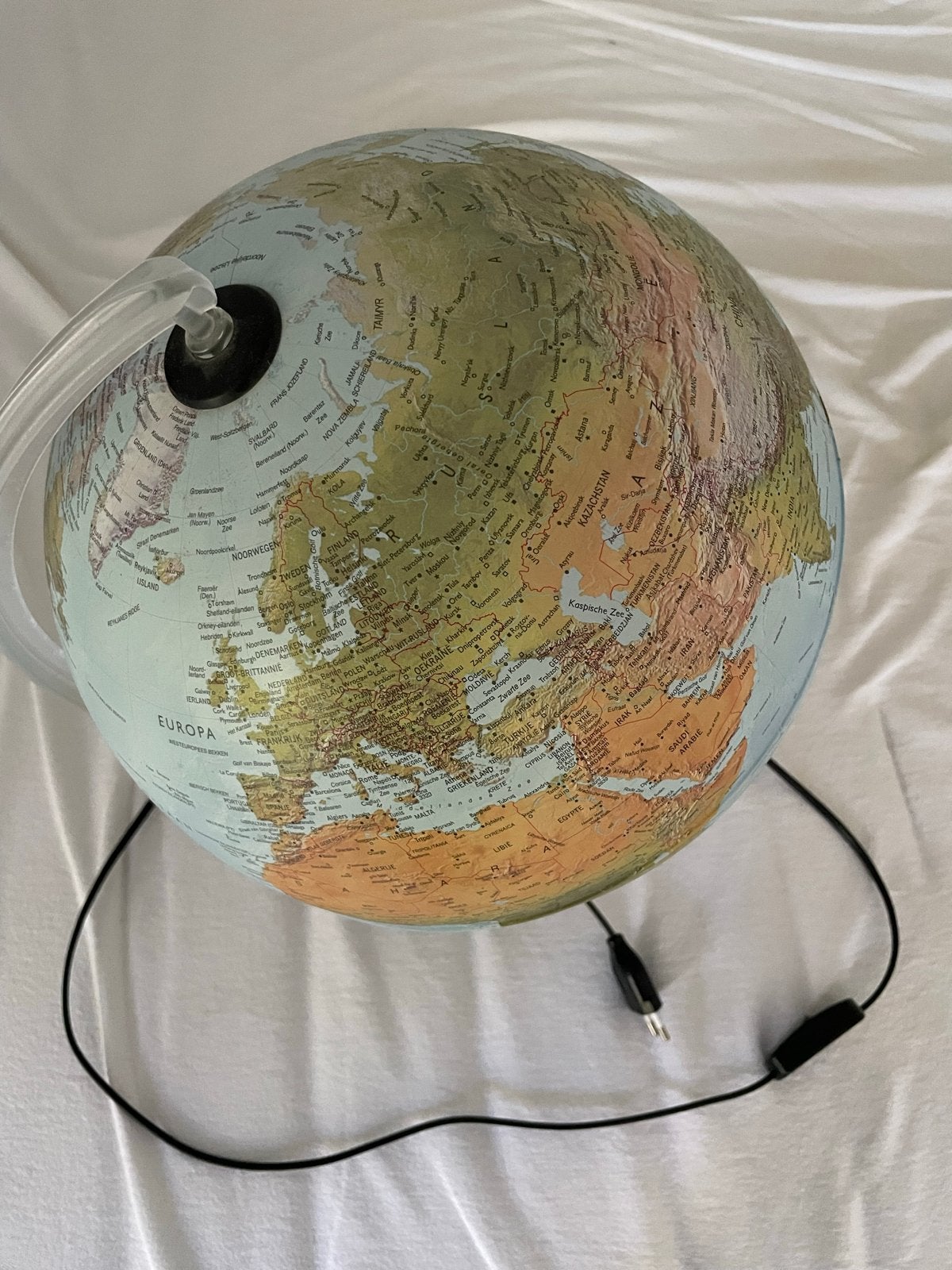 Verlichte Wereldbol - Educatief en Decoratief, Educatief, Kunststof, Ophalen of Verzenden, Zo goed als nieuw