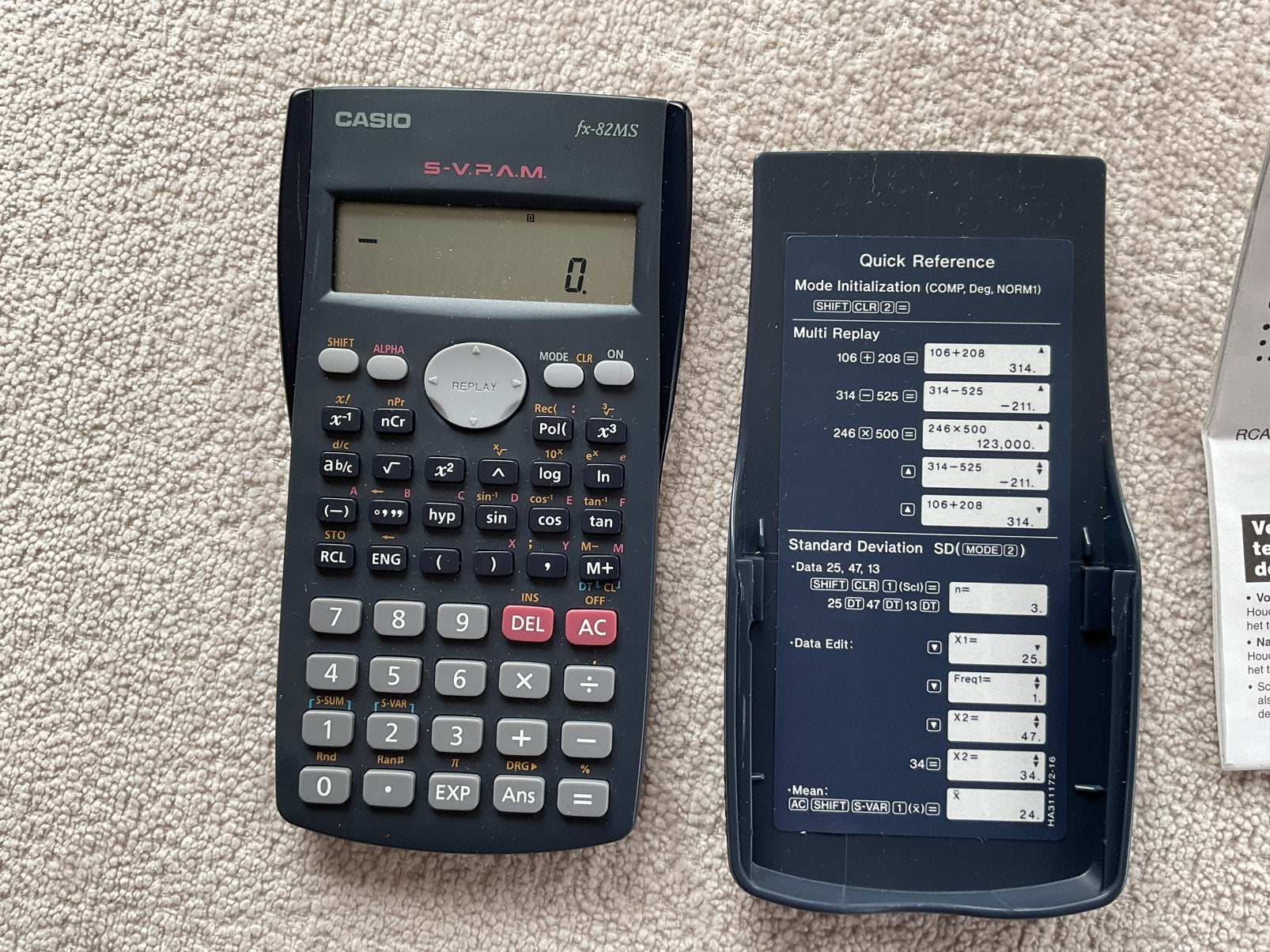 CASIO Calculator, Verzenden, Zo goed als nieuw