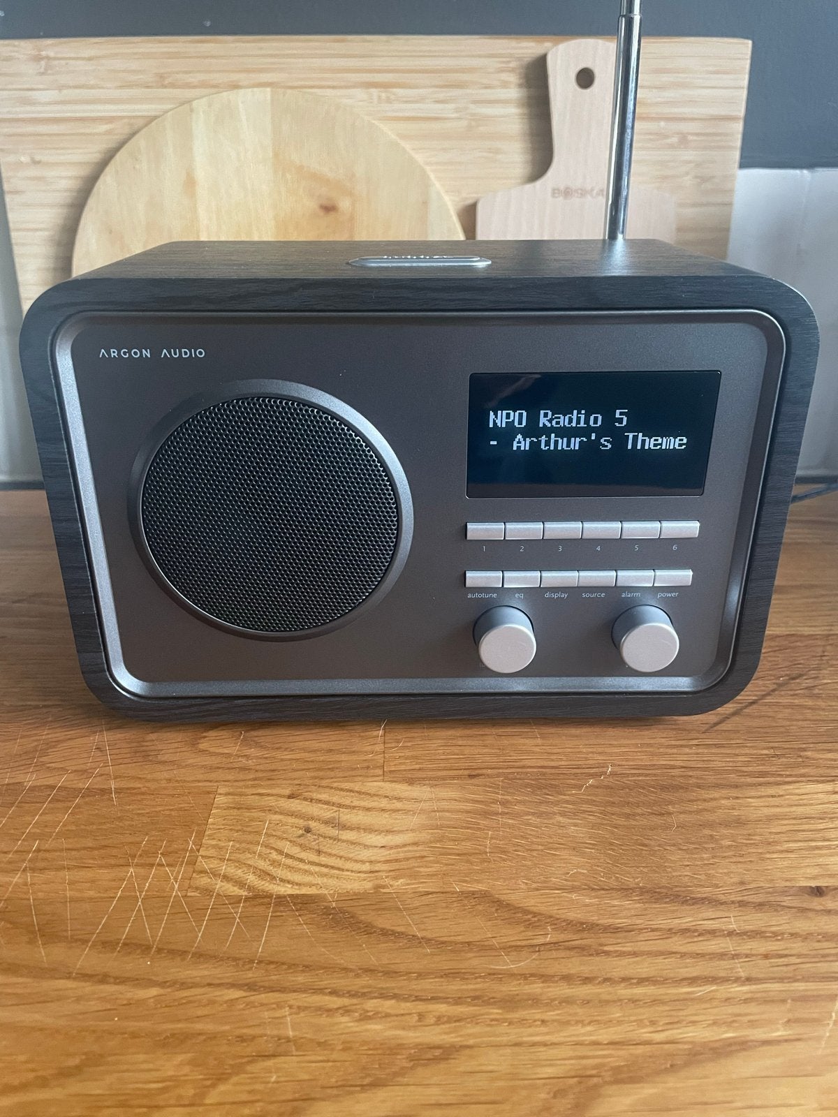 Argon Audio DAB+ Radio - Zwart Hout - Zo goed als nieuw, Ophalen of Verzenden, Zo goed als nieuw, Radio