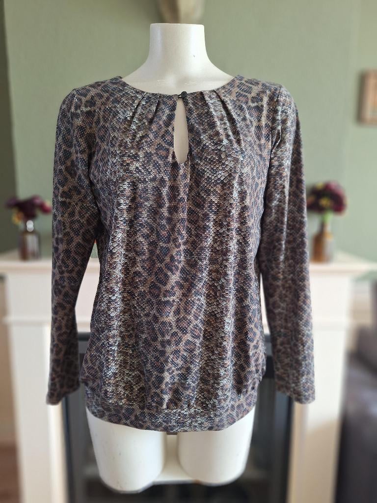 Studio Anneloes slangenprint top S 36, Kleding | Dames, Tops, Studio Anneloes, Verzenden, Zo goed als nieuw, Lange mouw
