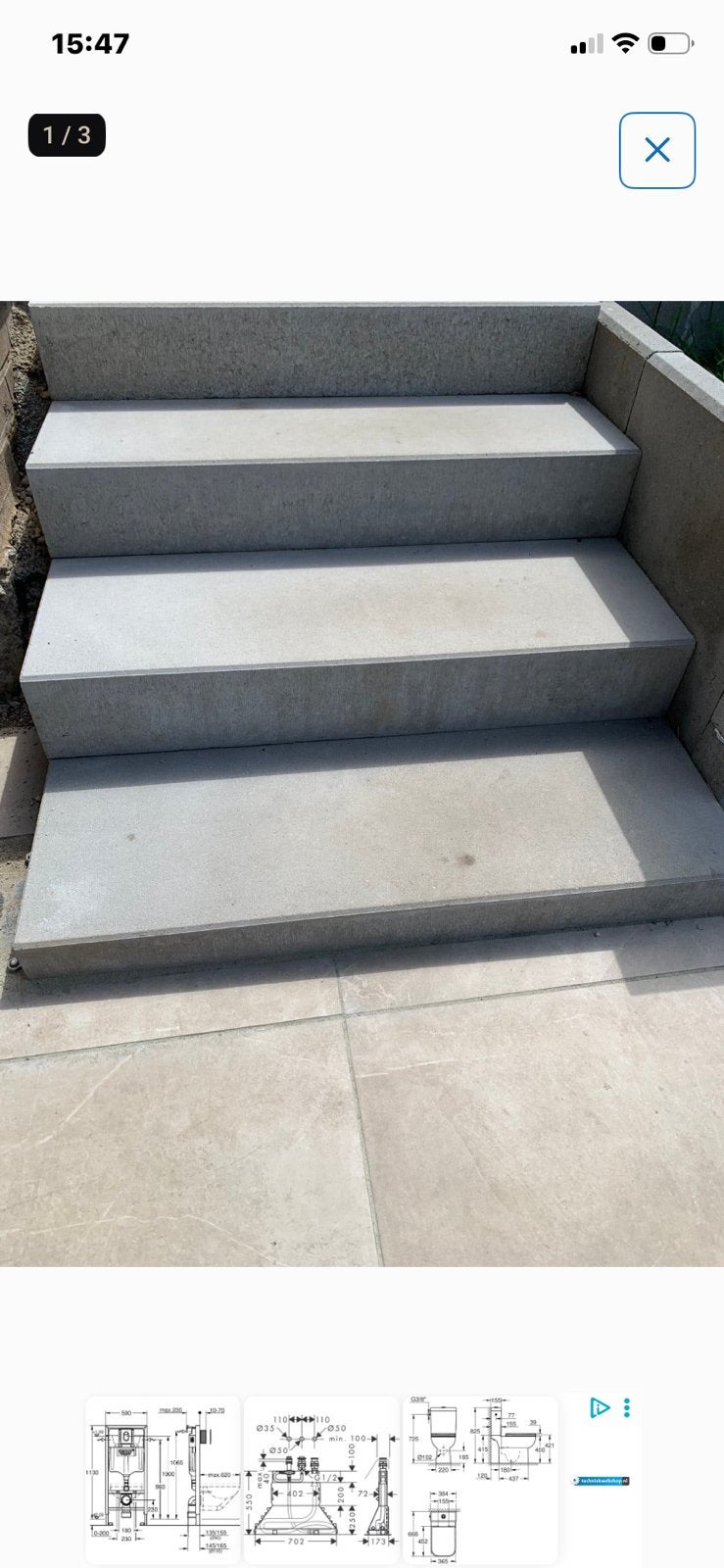 Betonnen traptreden dieverzen maten, Ophalen of Verzenden, Zo goed als nieuw, Beton, Overige typen