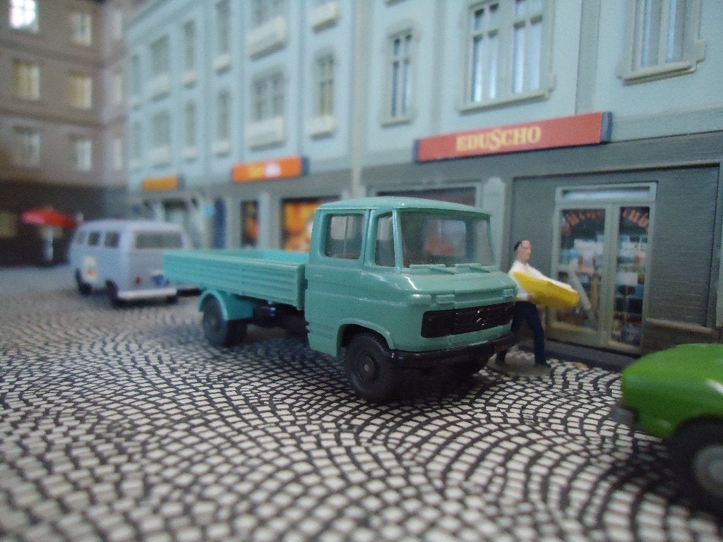 Mercedes Benz T2 608D Pick-Up - Wiking turquoise, Ophalen of Verzenden, Nieuw, Bus of Vrachtwagen, Wiking