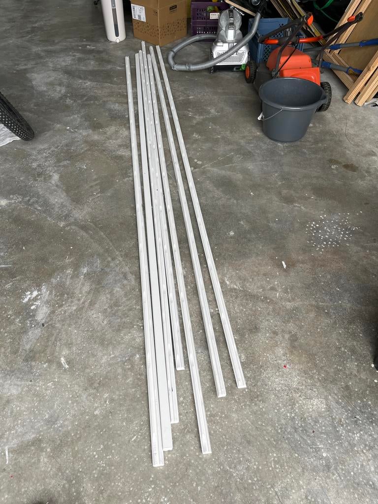 7x Glaslatten hardhout gegrond 21x23mm l=2700mm, Ophalen, Minder dan 25 mm, Overige typen, Nieuw